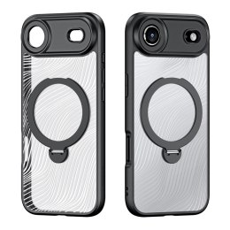 Etui Dux Ducis Aimo Mag z pierścieniem magnetycznym i podstawką na iPhone 17 Air - czarne