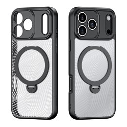 Etui Dux Ducis Aimo Mag z pierścieniem magnetycznym i podstawką na iPhone 17 Pro Max - czarne
