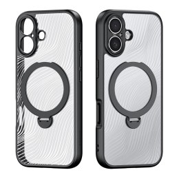 Etui Dux Ducis Aimo Mag z pierścieniem magnetycznym i podstawką na iPhone 17 - czarne