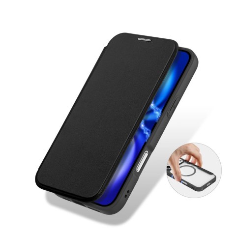 Etui Dux Ducis Skin X Pro na iPhone 17 Pro z portfelem, kompatybilne z MagSafe - czarne
