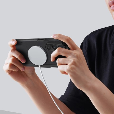 Etui Nillkin Super Frosted Shield Fold Magnetic na Samsung Galaxy Z Fold 7 kompatybilne z MagSafe - czarne