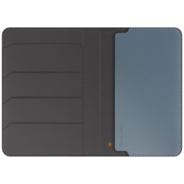 Etui na paszport UNIQ Belmont z Apple Find My blokada RFID szaro niebieski