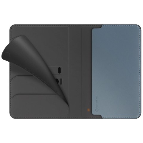 Etui na paszport UNIQ Belmont z Apple Find My blokada RFID szaro niebieski