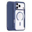 Etui Dux Ducis Skin X Pro na iPhone 17 Pro z portfelem, kompatybilne z MagSafe - niebieskie