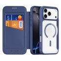 Etui Dux Ducis Skin X Pro na iPhone 17 Pro z portfelem, kompatybilne z MagSafe - niebieskie