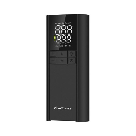Kompresor Wozinsky WPEP-8000 pompka elektryczna powerbank 8000mAh latarka - czarny