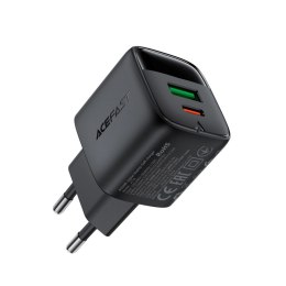 Ładowarka sieciowa Acefast A116 GaN PD 35W USB-A USB-C z wyświetlaczem - czarna