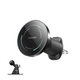 Uchwyt samochodowy Joyroom JR-ZS502 kompatybilny z MagSafe z ładowarką indukcyjną na kratkę nawiewu/deskę rozdzielczą - czarny