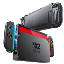 Etui Supcase Crystal na Nintendo Switch 2 - przezroczysto-czarne