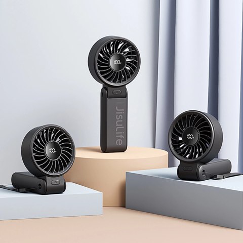Mini wentylator Jisulife Handheld Fan Life7 5000mAh przenośny wiatraczek USB - czarny