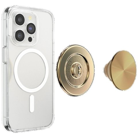 Uchwyt Popsockets Round Radial Gold Aluminum MagSafe i podstawka do telefonu