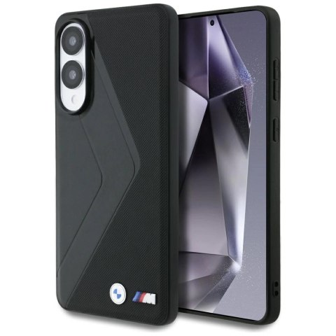 Etui BMW Leather Oversized Stripes MagSafe na Samsung Galaxy S25 Edge - czarne