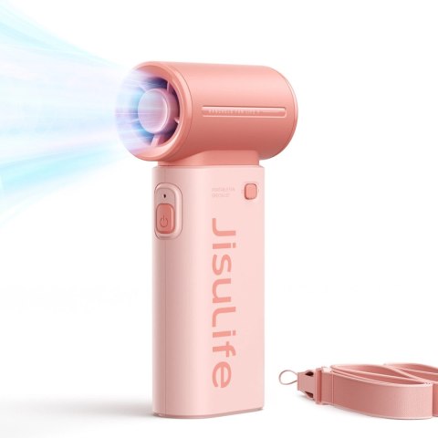Mini dmuchawa Jisulife Handheld Fan Life9 3600mAh przenośny wiatraczek wentylator USB - różowy
