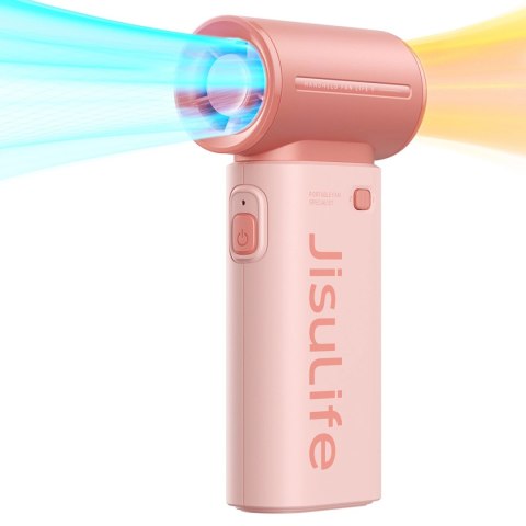 Mini dmuchawa Jisulife Handheld Fan Life9 3600mAh przenośny wiatraczek wentylator USB - różowy