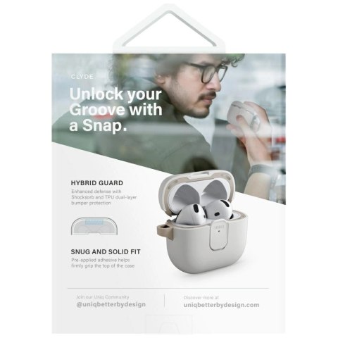 Etui UNIQ Clyde Lock Case do AirPods 4 - czarne