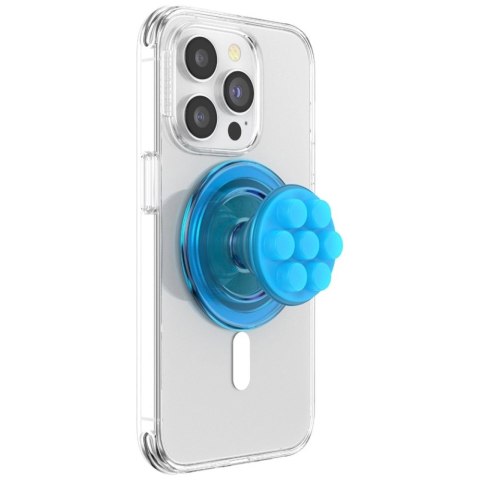 Uchwyt i podstawka do telefonu Popsockets Translucent FG-Popper MagSafe - niebieski