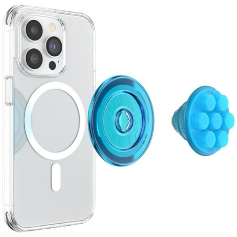 Uchwyt i podstawka do telefonu Popsockets Translucent FG-Popper MagSafe - niebieski