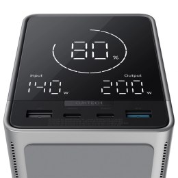 Powerbank Cuktech 300W 40000mAh z ładowaniem bezprzewodowym 2x USB-C + 2x USB-A - czarny