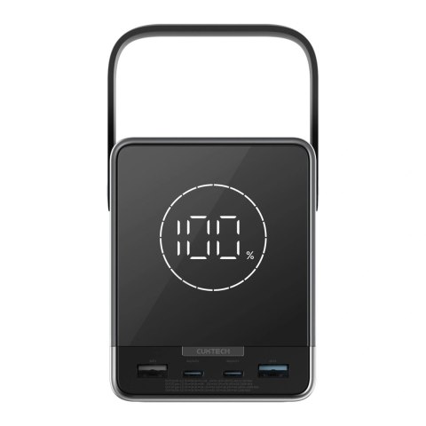 Powerbank Cuktech 300W 40000mAh z ładowaniem bezprzewodowym 2x USB-C + 2x USB-A - czarny