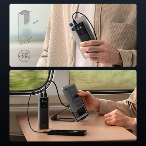 Powerbank Cuktech CKPB100PGLBL 150W 10000mAh USB-C USB-A - czarny