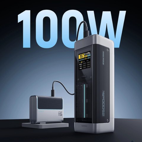 Powerbank Cuktech CUK00P23GLBK 210W 25000mAh Power Bank 2 x USB-C 1 x USB-A - czarny