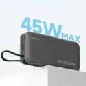Powerbank Cuktech CUKP200NGLDG 55W 20000mAh z wbudowanym kablem USB-C - szary