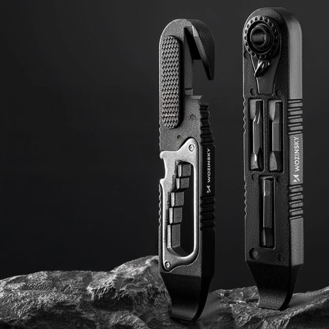 Zestaw kluczy Wozinsky WZK-L2 14w1 narzędzia rowerowe multitool imbusy łyżki do opon - czarny