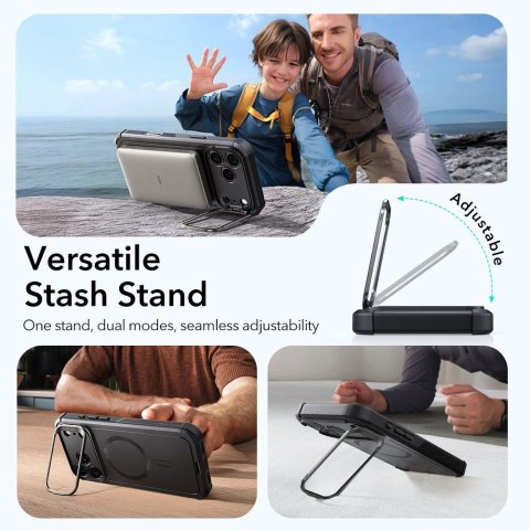 Etui ESR Cyber Kickstand MagSafe na iPhone 17 Pro - czarne