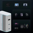 Ładowarka sieciowa Cuktech AD1003EU 100W GaN 2x USB-C + USB-A z kablem - biała