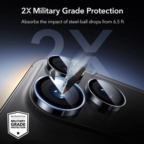 Osłona aparatu ESR Armorite na iPhone 14 Pro / Pro Max / 15 Pro / Pro Max / 16 Pro / Pro Max / 17 Pro / Pro Max - czarna
