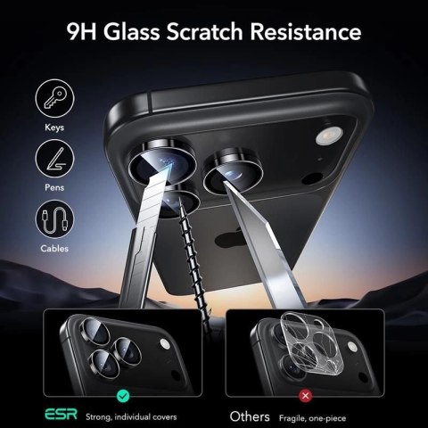 Osłona aparatu ESR Armorite na iPhone 14 Pro / Pro Max / 15 Pro / Pro Max / 16 Pro / Pro Max / 17 Pro / Pro Max - czarna