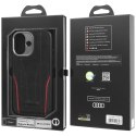 Etui Audi R8 Genuine Leather MagSafe do iPhone 17 - czarno-czerwony