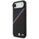Etui BMW M Tricolor Metal Logo MagSafe do iPhone 17 Air - czarne
