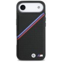 Etui BMW M Tricolor Metal Logo MagSafe do iPhone 17 Air - czarne