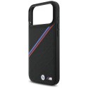 Etui BMW M Tricolor Metal Logo MagSafe do iPhone 17 Pro Max - czarne