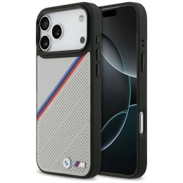 Etui BMW M Tricolor Metal Logo MagSafe do iPhone 17 Pro Max - szare