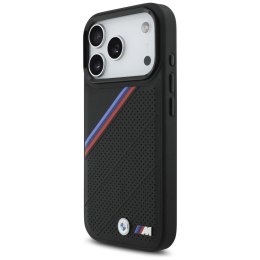 Etui BMW M Tricolor Metal Logo MagSafe do iPhone 17 Pro - czarne
