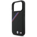 Etui BMW M Tricolor Metal Logo MagSafe do iPhone 17 Pro - czarne