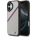 Etui BMW M Tricolor Metal Logo MagSafe do iPhone 17 - szare