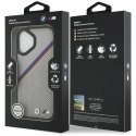 Etui BMW M Tricolor Metal Logo MagSafe do iPhone 17 - szare
