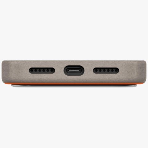 Etui UNIQ Lyden DS do iPhone 17 Pro Max Magclick Charging - pomarańczowo-szary