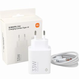 Ładowarka sieciowa Xiaomi MDY-16-EF 1xUSB-A 33W z kablem USB-C 3A - biała