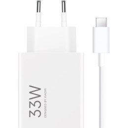 Ładowarka sieciowa Xiaomi MDY-16-EF 1xUSB-A 33W z kablem USB-C 3A - biała