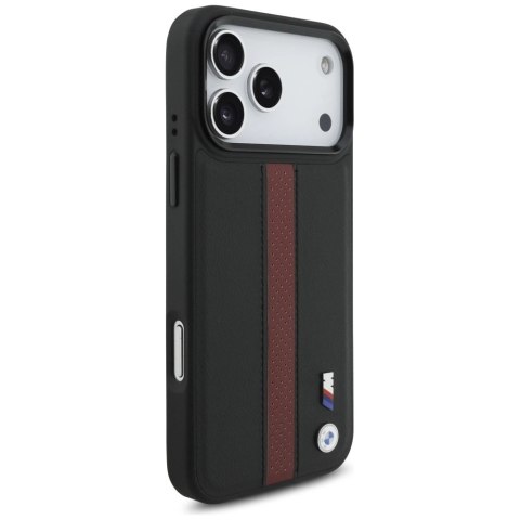 Etui BMW M Perforated Stripe Logo MagSafe na iPhone 17 Pro Max - czerwone