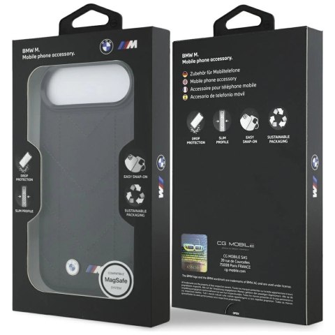 Etui BMW M Quilted Logo MagSafe na iPhone 17 Air - czarne