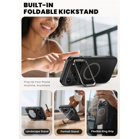 Etui Supcase IBLSN Ares Flip Mag MagSafe na iPhone 17 Pro Max - czarne