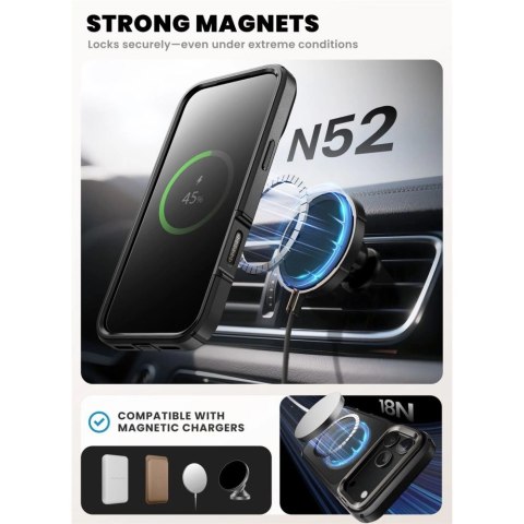 Etui Supcase IBLSN Ares Flip Mag MagSafe na iPhone 17 Pro - czarne