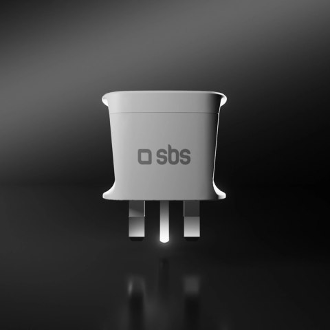 Adapter podróżny SBS UK - uniwersalny - biały