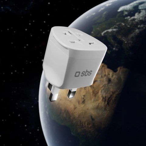 Adapter podróżny SBS UK - uniwersalny - biały