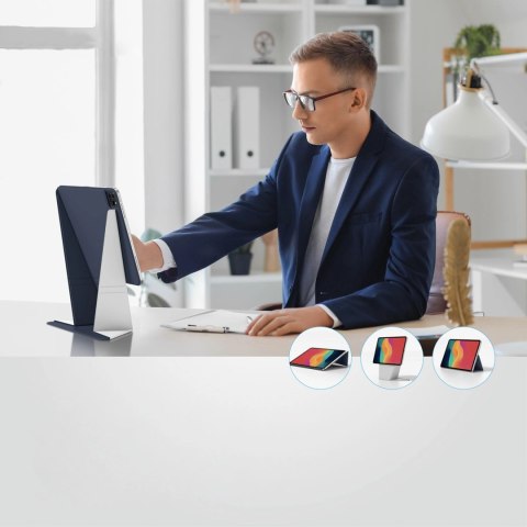 Etui AMAZINGTHING Matte Pro Mag Folio z podstawką na iPad Air 13" M3/M4 (2025/2026) - niebieskie